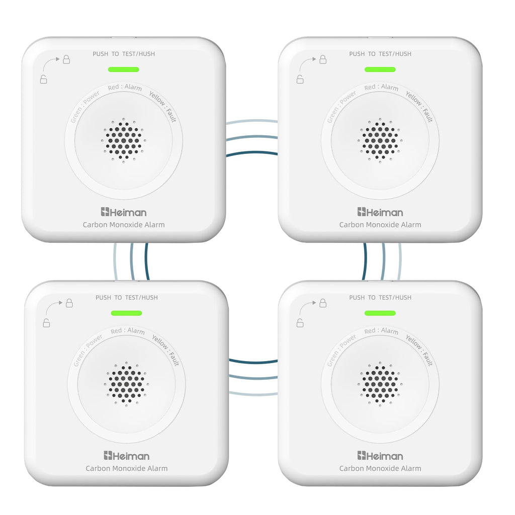 Heiman Détecteur de monoxyde de carbone WLAN Wi-Fi, Durée de vie 10 ans, EN50291, Connecté avec application Tuya et SmartLife, Portable (WS-725ES)