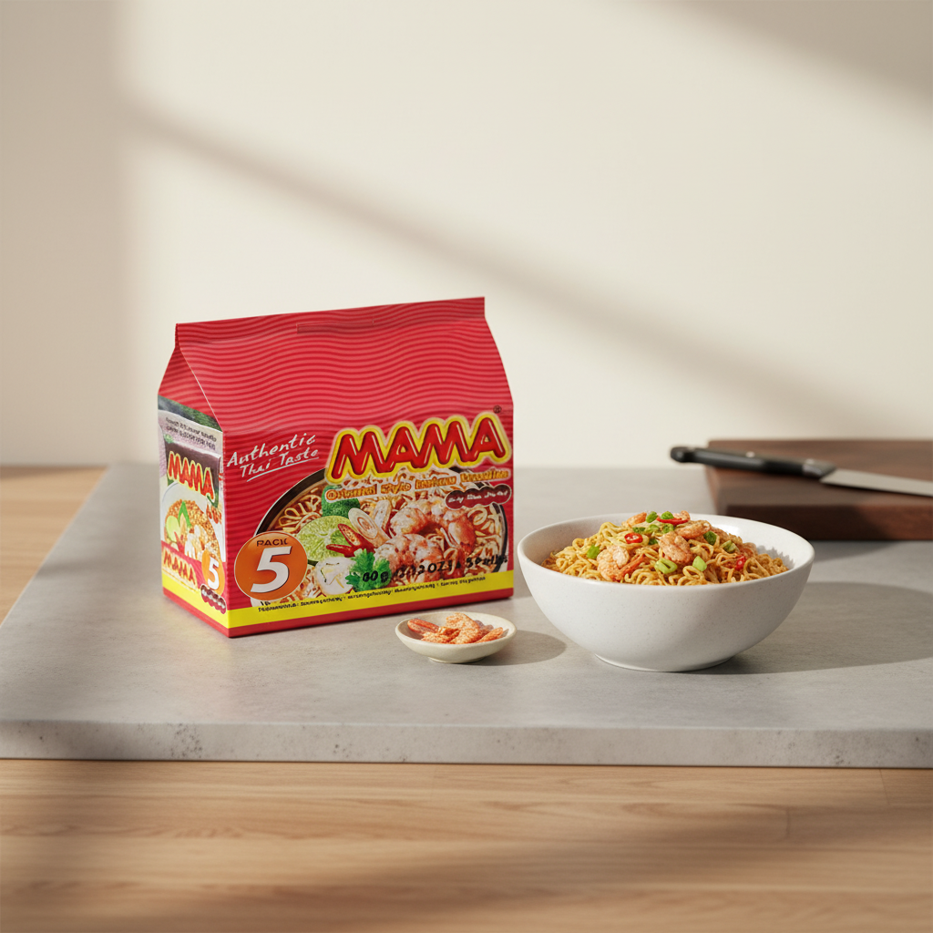 MAMA Nouilles instantanées saveur crevette - 5 x 60 g