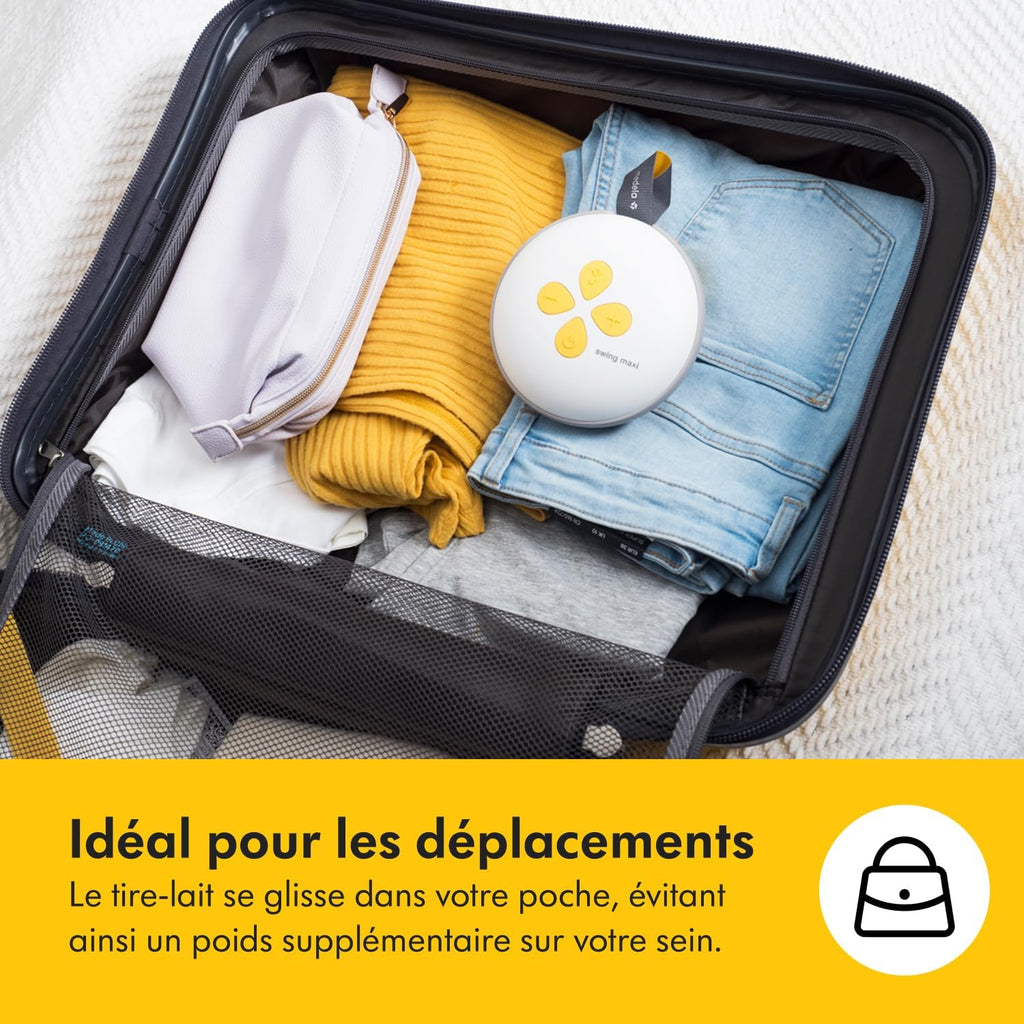 MEDELA Swing Maxi RD - Tire-lait électrique double, coquilles 21/24 mm
