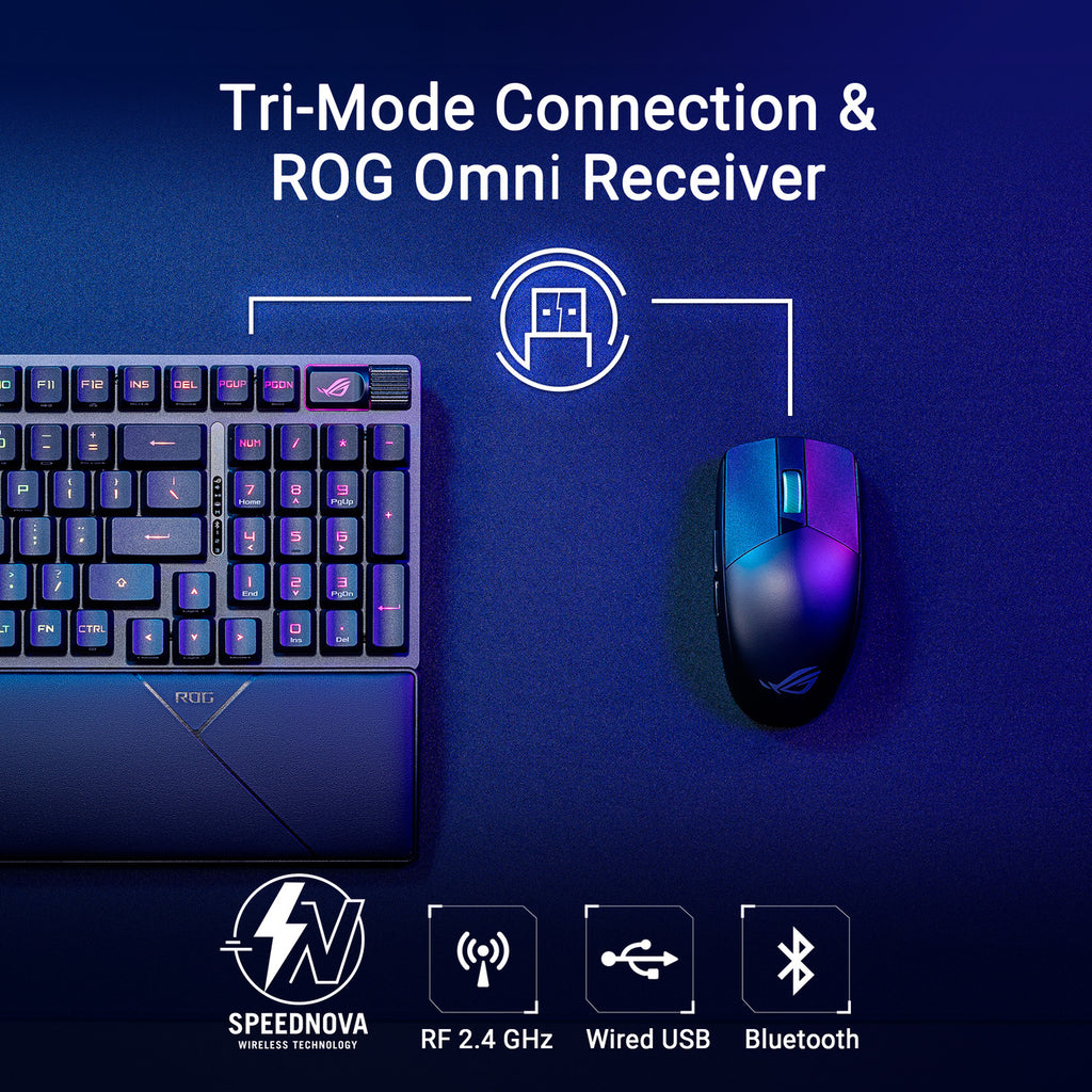 ASUS ROG Scope II 96 RX Clavier de Jeu Mécanique Sans Fil - AZERTY - Blanc