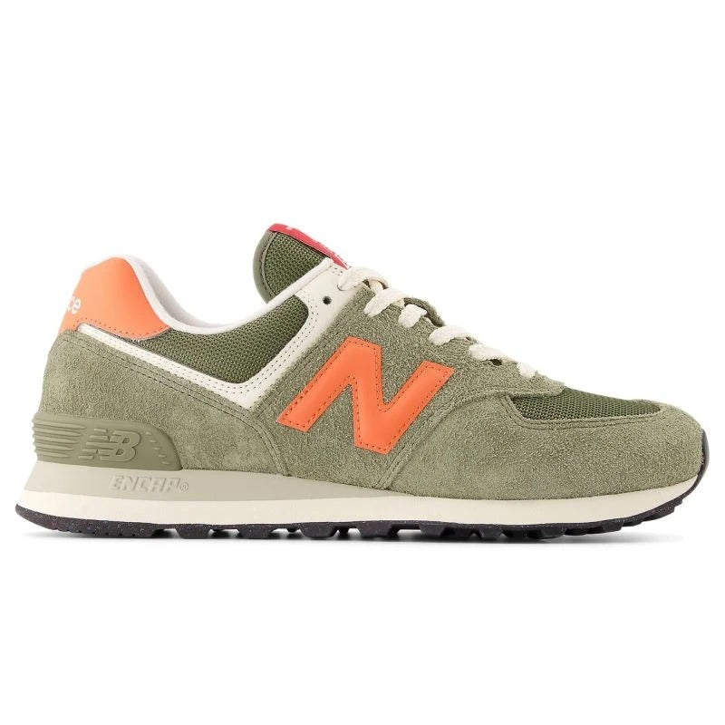 New Balance 574 Olivine/Flare