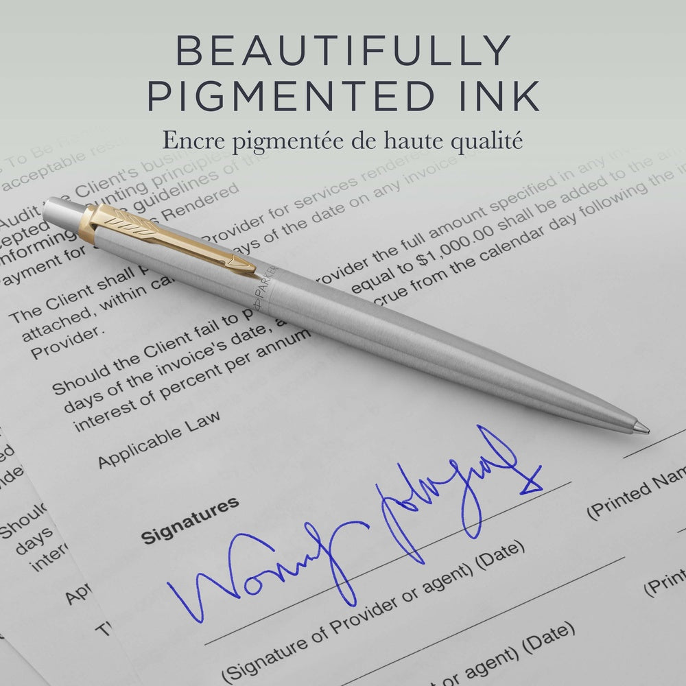 Parker Recharges pour stylo à bille | pointe moyenne | encre QUINKflow bleue | lot de 1