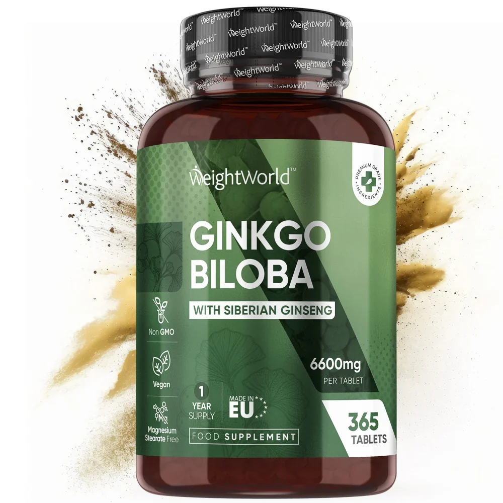 WeightWorld Complexe de Ginkgo Biloba 6600 mg - 365 comprimés