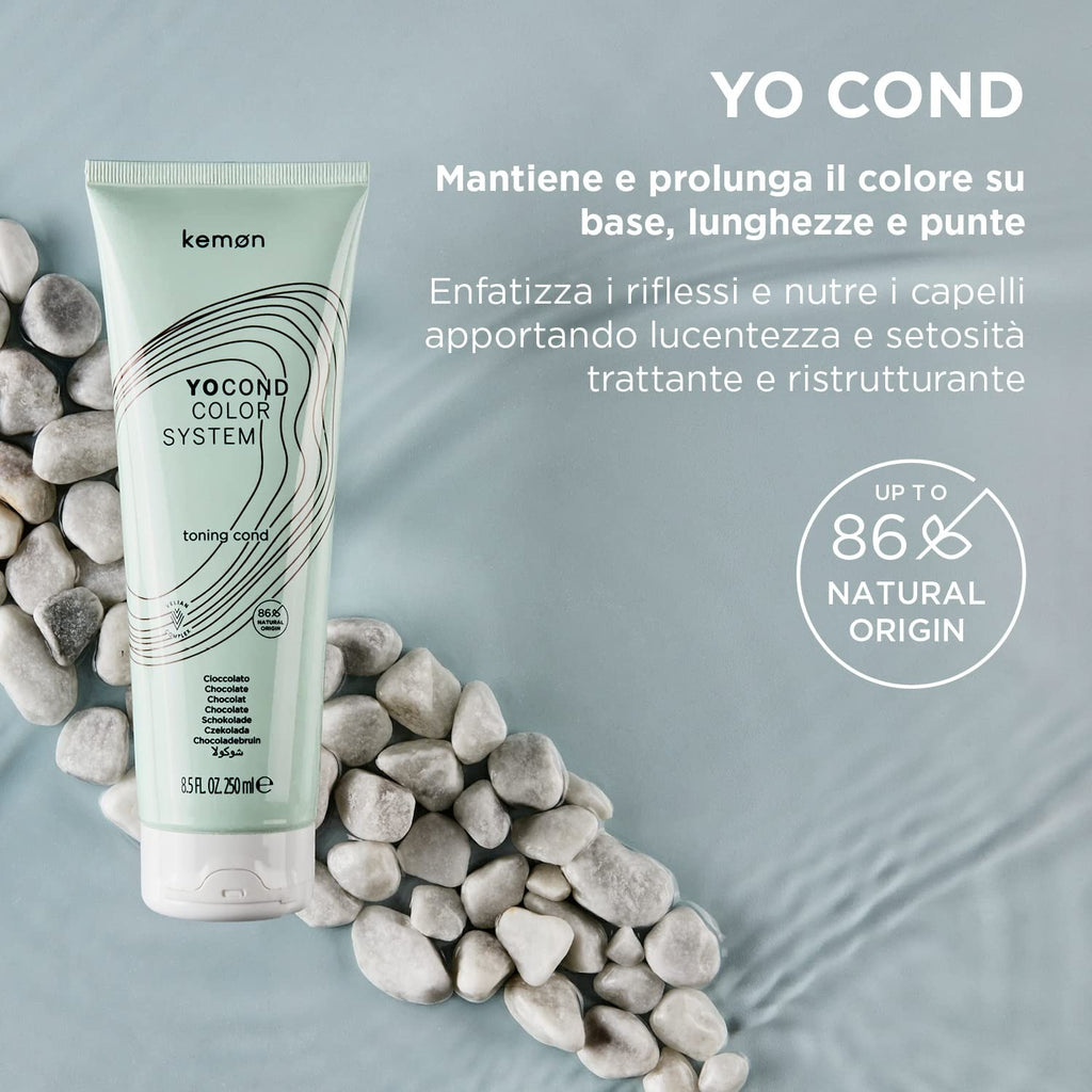Kemon Yo Cond Color System Après-shampooing Sublimateur de Couleur, Teinte Rosso REV22 250 ml
