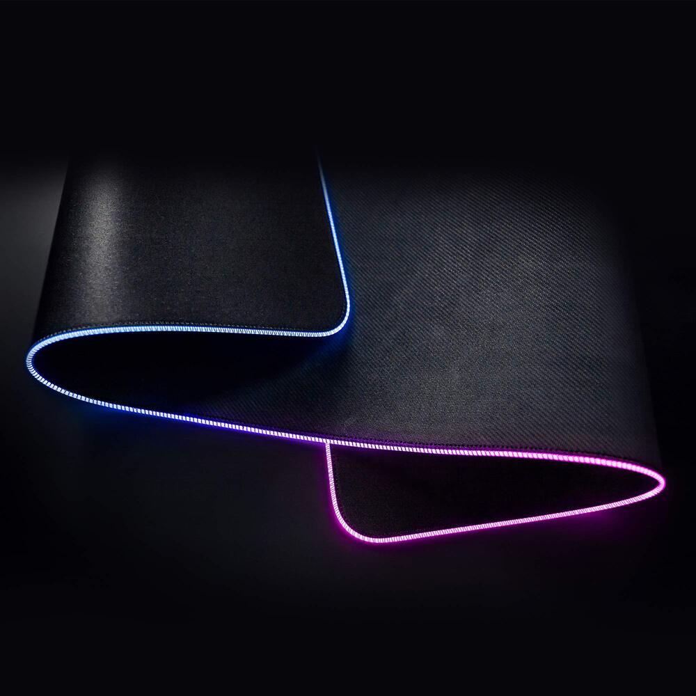 Turtle Beach Sense AIMO Tapis de Souris Gaming XXL (900 x 400 mm) Surface en Tissu Haute Précision, Base Antidérapante, Éclairage RGB AIMO - Noir