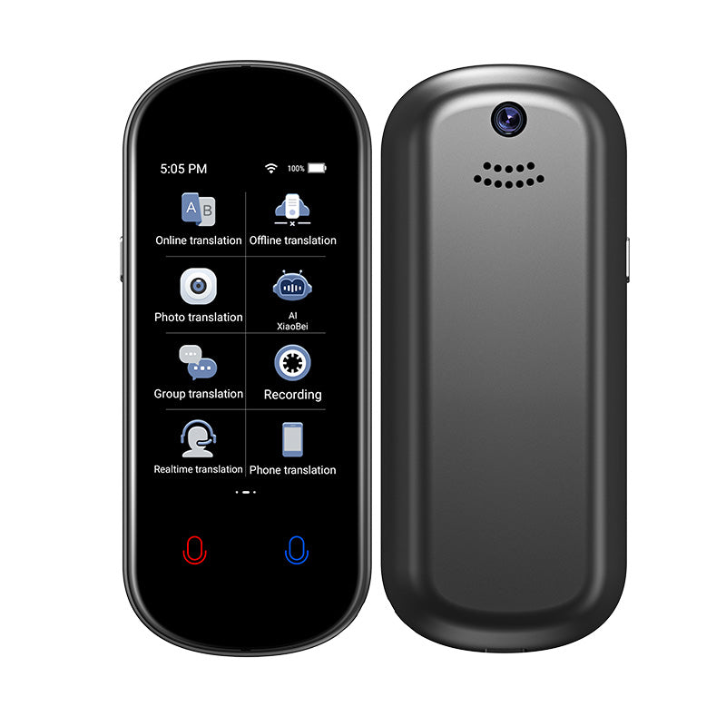 Rexsun Traducteur vocal intelligent, traduction en ligne 139 langues et traduction hors ligne 17 langues, Z2, aspect métallique gris