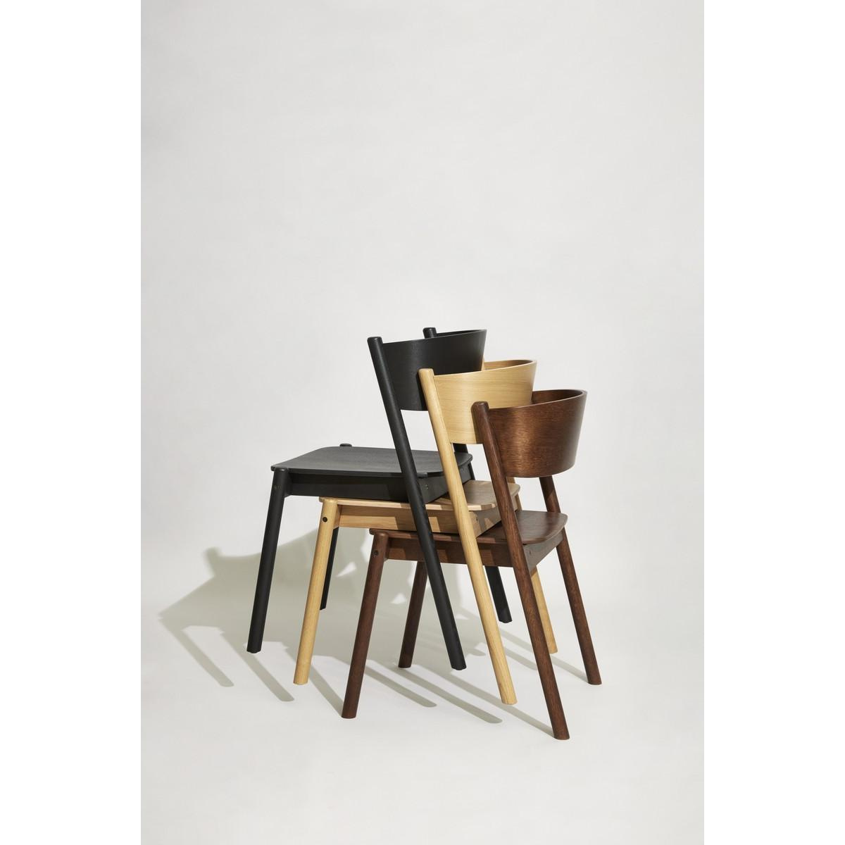 HUBSCH Oblique Chaise de salle à manger - Noir