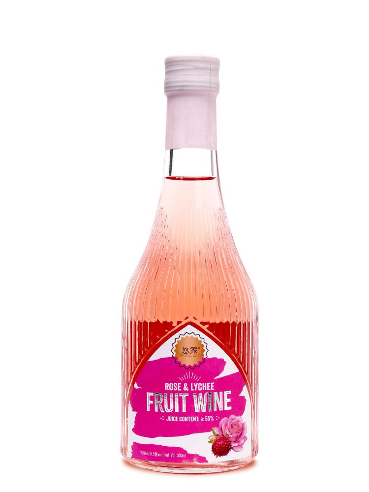 Vin de Fruits YouLu à la Rose et au Litchi 8,5% vol 330 ml