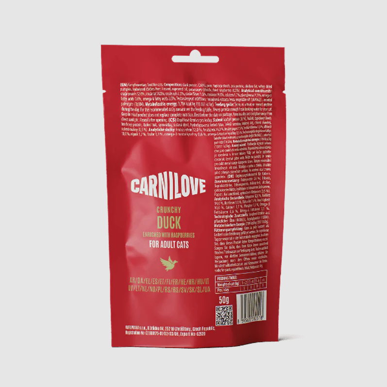 Carnilove Canard aux framboises - Croquette pour chat adulte - 50 g