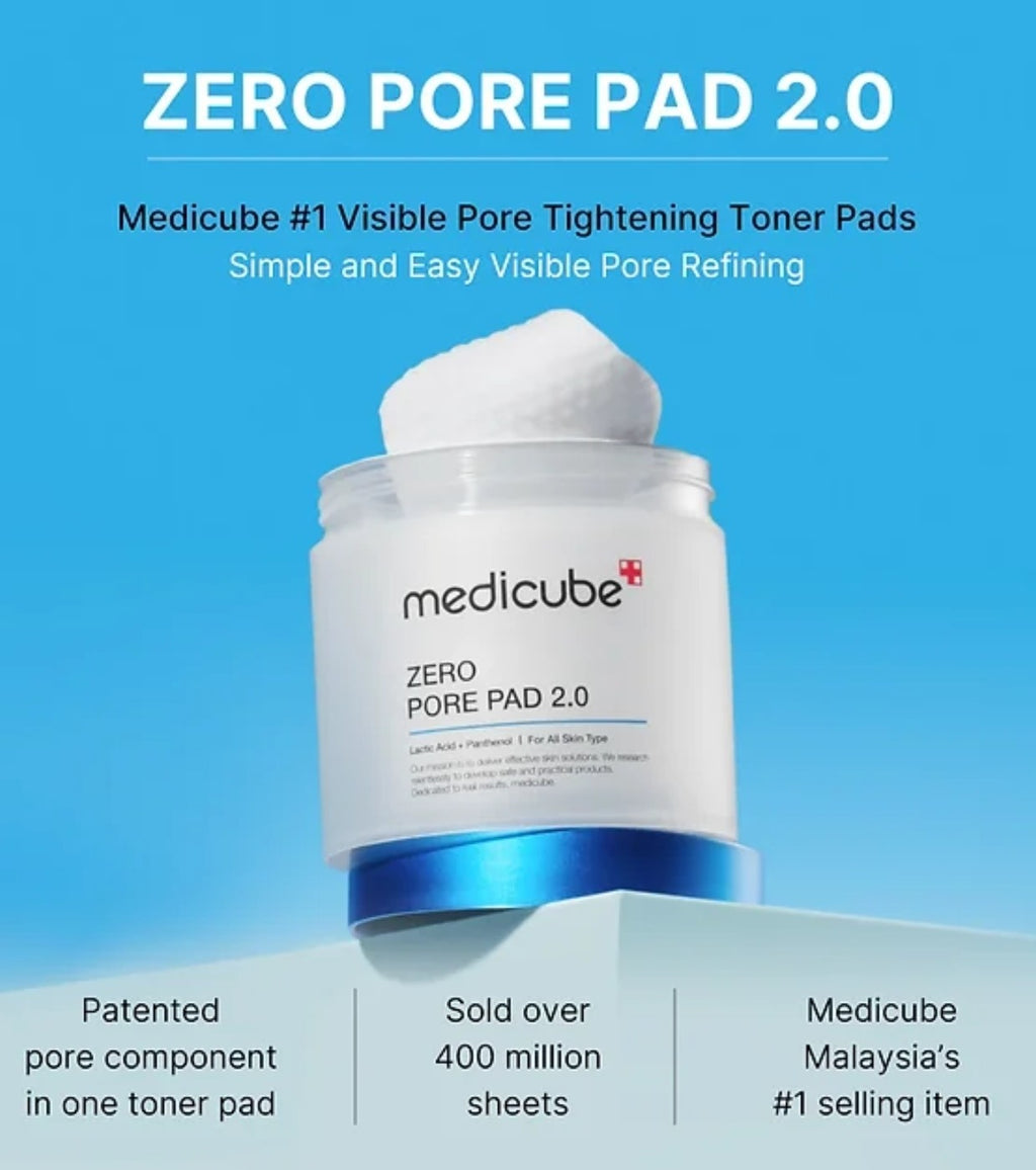 MEDICUBE Zero Pore Pad 2.0 70 pcs Disques Toniques