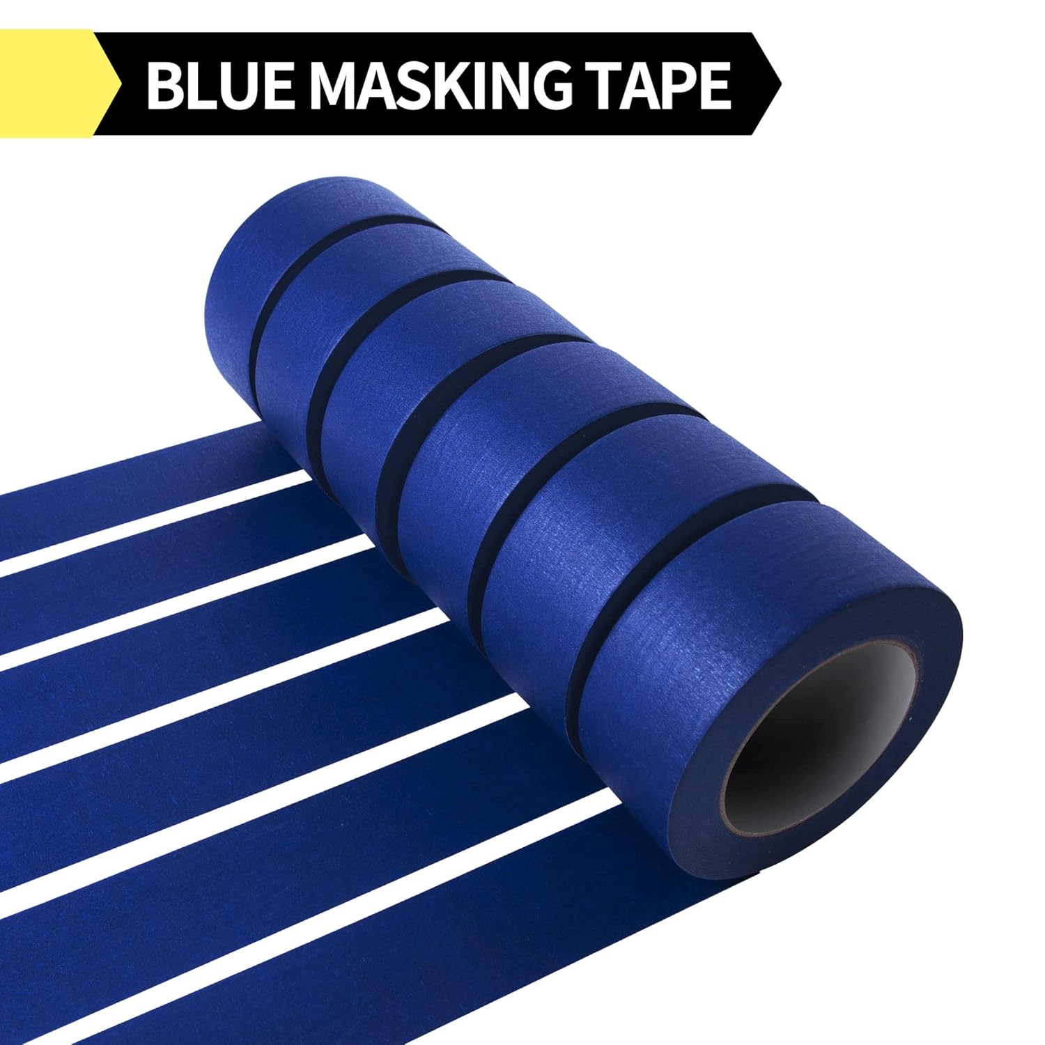 TAPEBEAR Lot de 6 rubans de masquage multi-surfaces bleu - 48 mm x 55 m