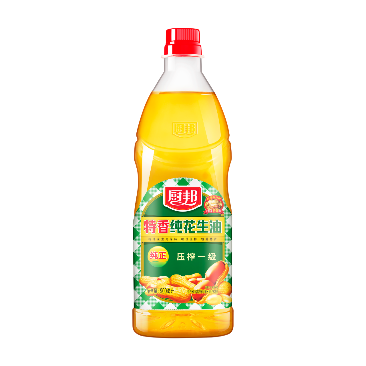 Chu Bang Huile de cacahuète pure et aromatique 900 ml