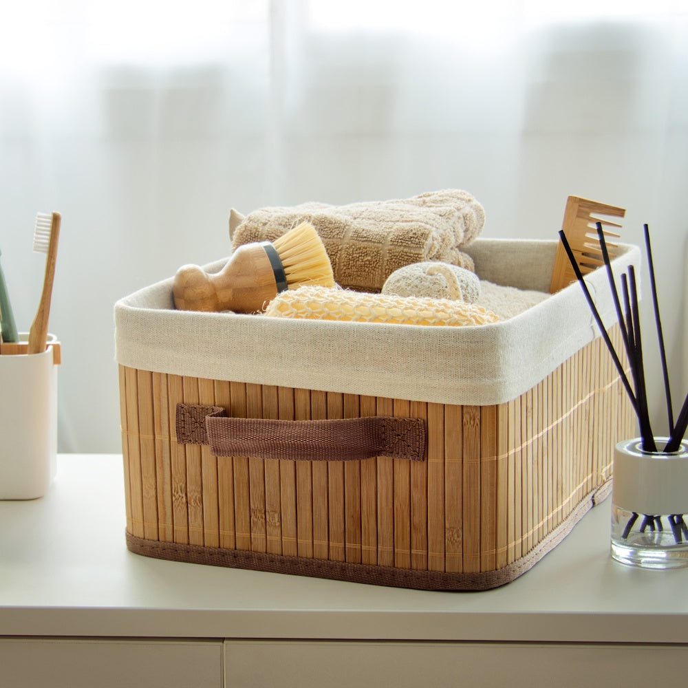 COMPACTOR Panier de Rangement Pliable en Bambou