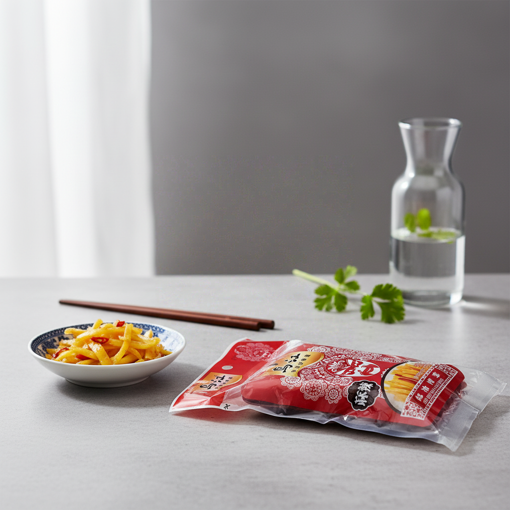 Wu Jiang Tubercules de moutarde marinés à l'huile de piment fort 80 g x 4