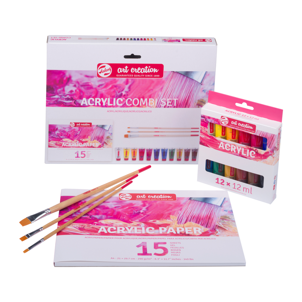 Talens Art Creation Set de pinceaux pour peinture acrylique sur papier