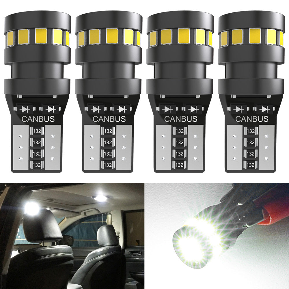 OUSHI Ampoule LED W5W, Canbus sans erreur T10 501 194 168 2825 ampoules de remplacement 12 V pour éclairages intérieurs de voiture plafonnier liseuse portière courtoisie plaque
