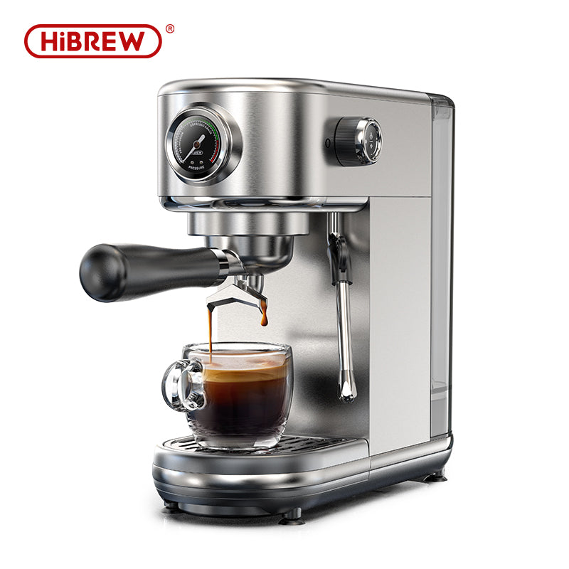 HiBREW H10B Machine à café expresso et cappuccino semi-automatique 20 bars, température réglable, chaud/froid, super fine