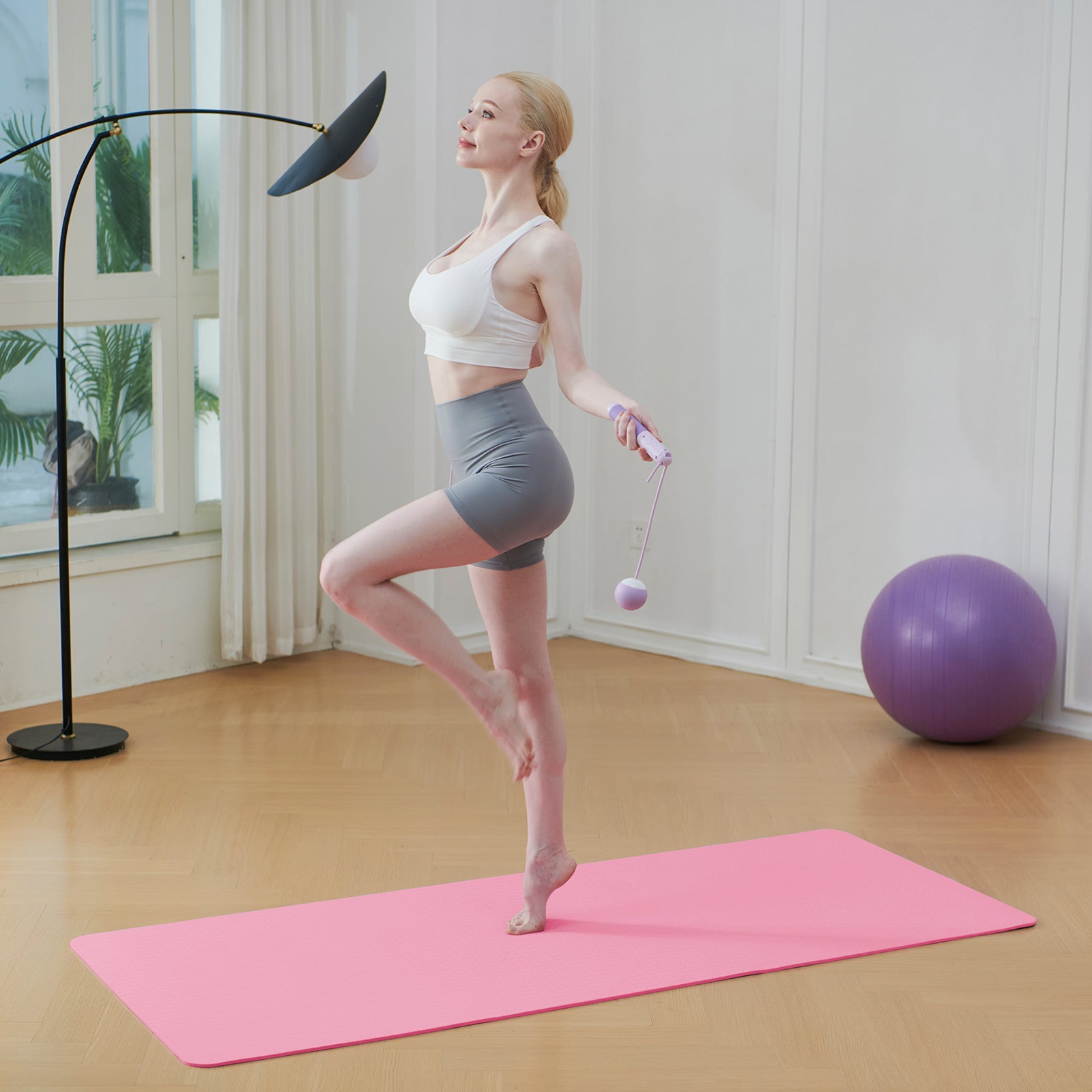 MISS LULU Tapis de yoga Good Nite, tapis de yoga grand et extra-large, 190 x 80 x 0,6 cm, antidérapant en TPE, tapis de gymnastique, tapis de sport, tapis de fitness