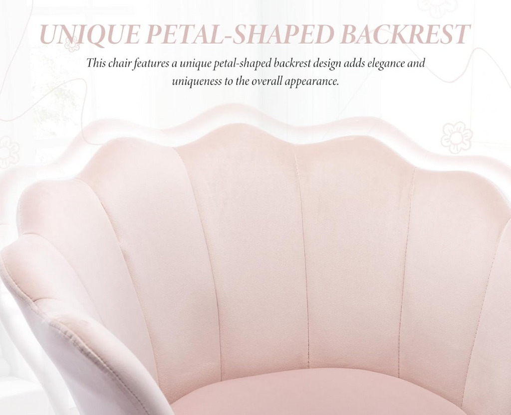 CHAIRUS Ya-Home Chaise de bureau pivotante avec hauteur réglable et roulettes - Rose clair