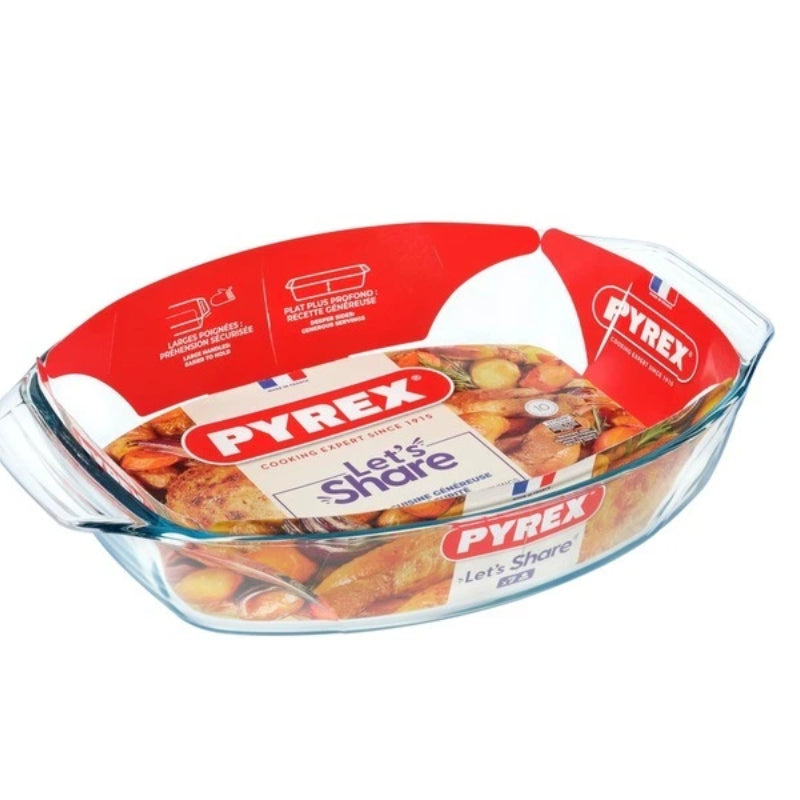 Pyrex Plat à four ovale 39 x 27 cm