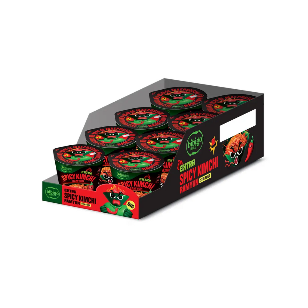 bibigo Ramyun Kimchi Extra Épicé - 8 x 98 g