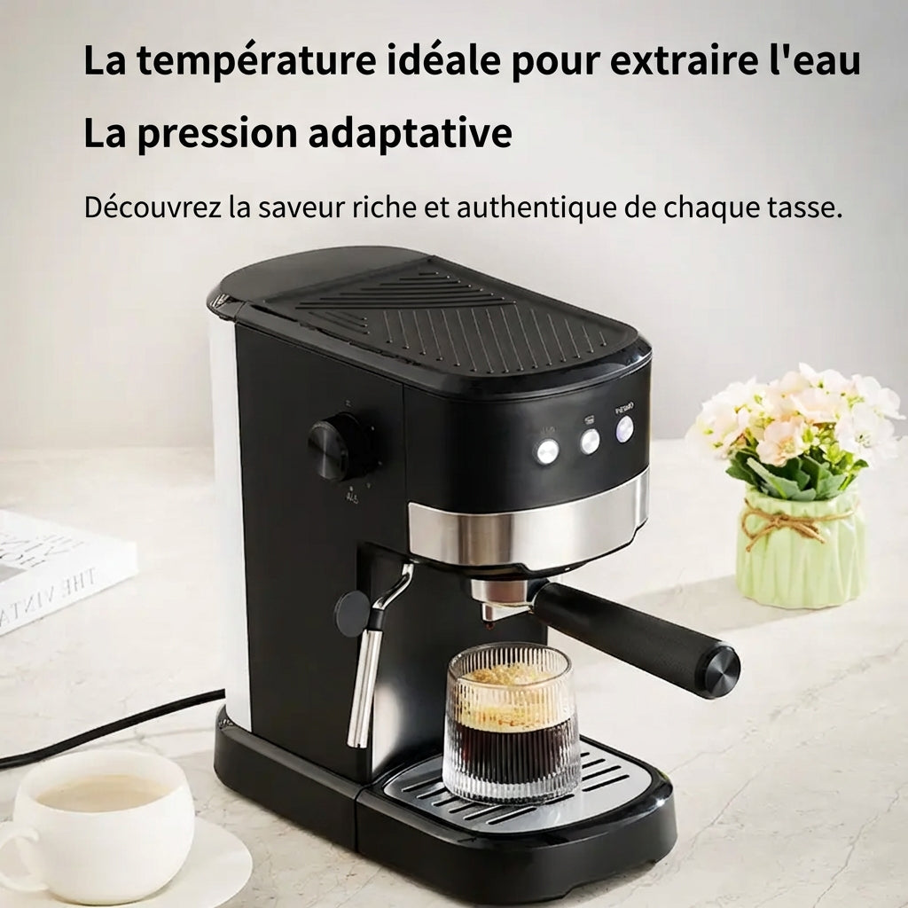 ochama Machine À Espresso Semi‑Automatique À Pression, Extraction Espresso 15Bar, Puissant Mousseur À Lait Vapeur, Fonction Réchauffage Des Tasses, Réservoir D’eau Grande Capacité 1,2L