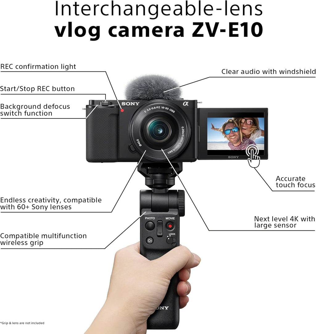 Sony ZV-E10 Appareil photo/vlogging hybride, boîtier seul
