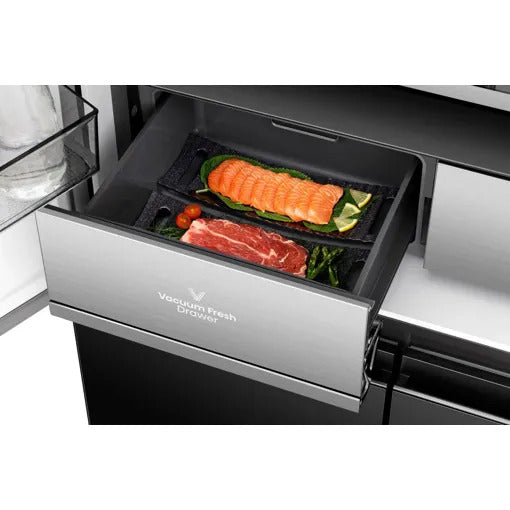 Hisense RQ768N4GBE Réfrigérateur américain Capacité 591 litres Classe E Noir