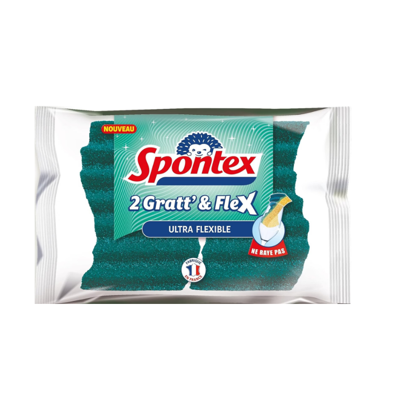 SPONTEX Éponges flexibles - Lot de 2