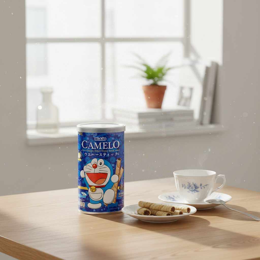 BISKIO Doraemon Gaufrettes saveur brownie - 135 g