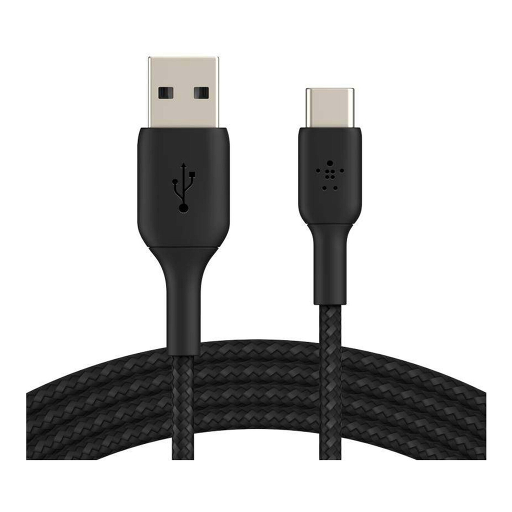 Belkin Câble tressé USB-C vers USB-A pour smartphone 2 m Noir