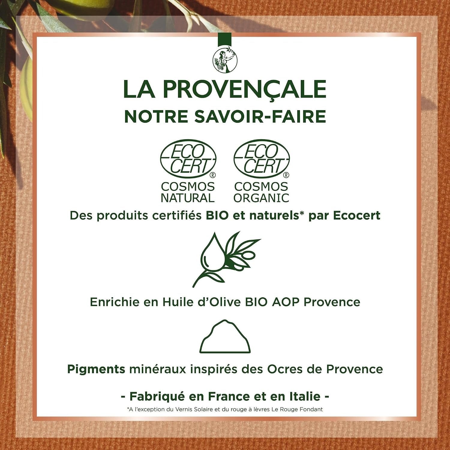 La Provençale Fond de Teint Poudre Bio Certifié Bio Ocre Foncé 8 g