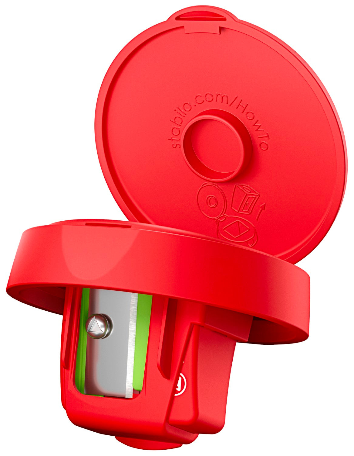 STABILO Woody 3-en-1 Taille-crayon pour crayons jumbo - Rouge