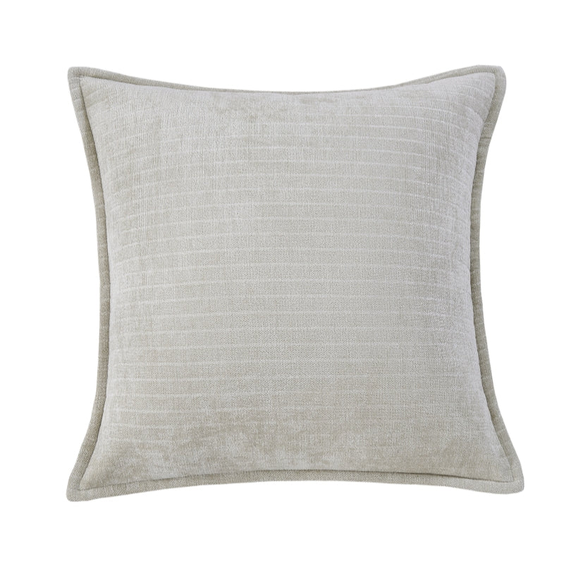 MEROPE, Housse de coussin classique en polyester multicolore, 50x50 cm, beige, 1 pack