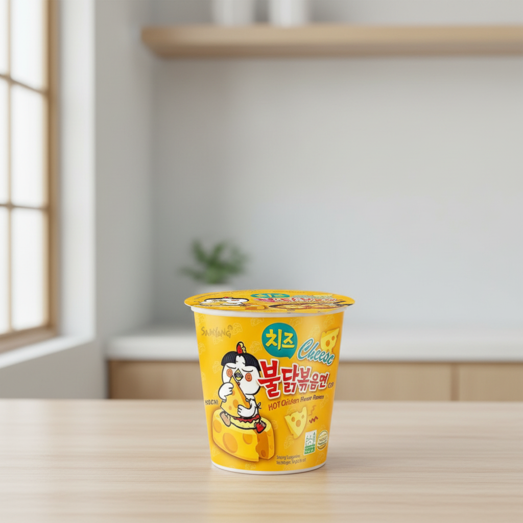 SAMYANG Buldak Ramen poulet épicé fromage - Petit bol 70 g