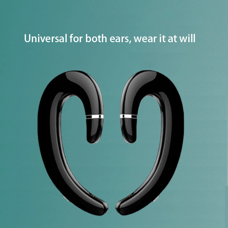 VoxorAI C6 Noir Écouteurs à crochets auriculaires doubles Bluetooth à conduction osseuse Écouteurs de sport Meilleures ventes