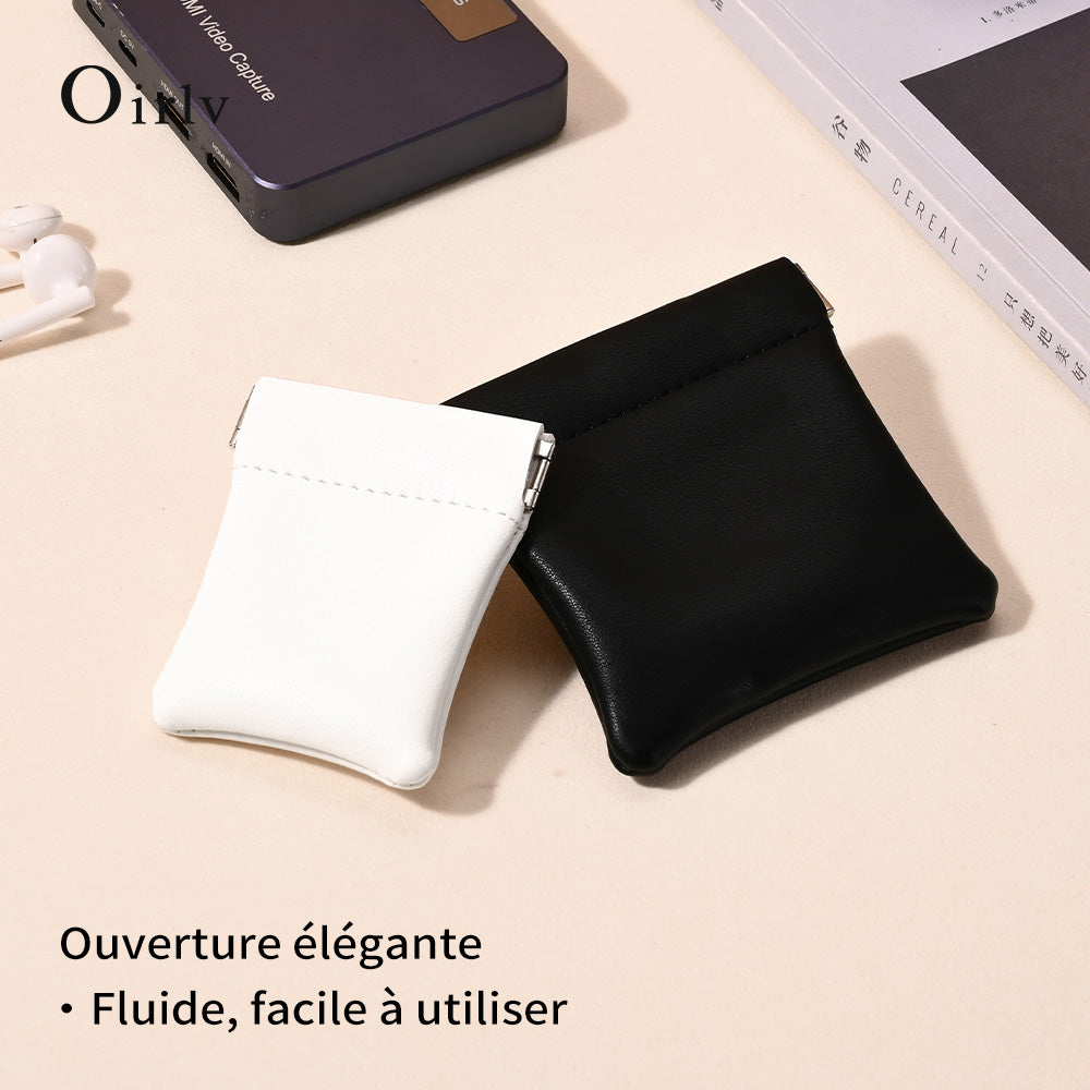 Oirlv 2 pcs Cuir PU Sachet d'emballage pour bijoux de poche de rangement pour rouge à lèvres et maquillage Sac cadeau pour bijoux, boucles d'oreilles et colliers Organisateur de bijoux