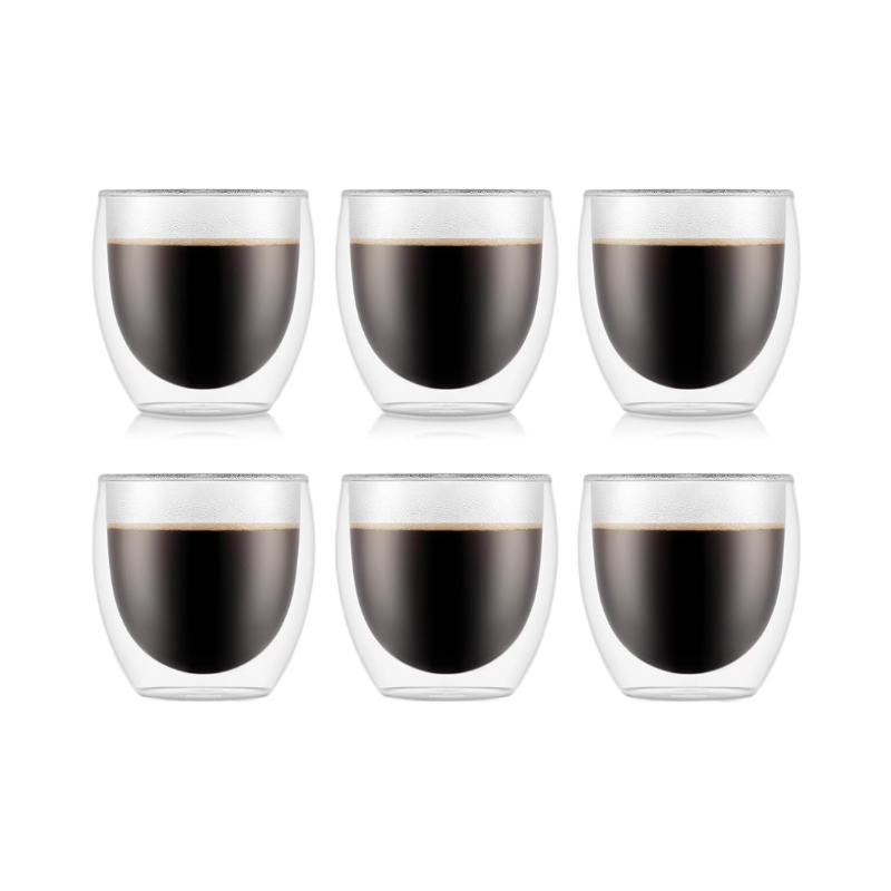Bodum PAVINA Lot de 6 verres thermiques à double paroi - 250 ml