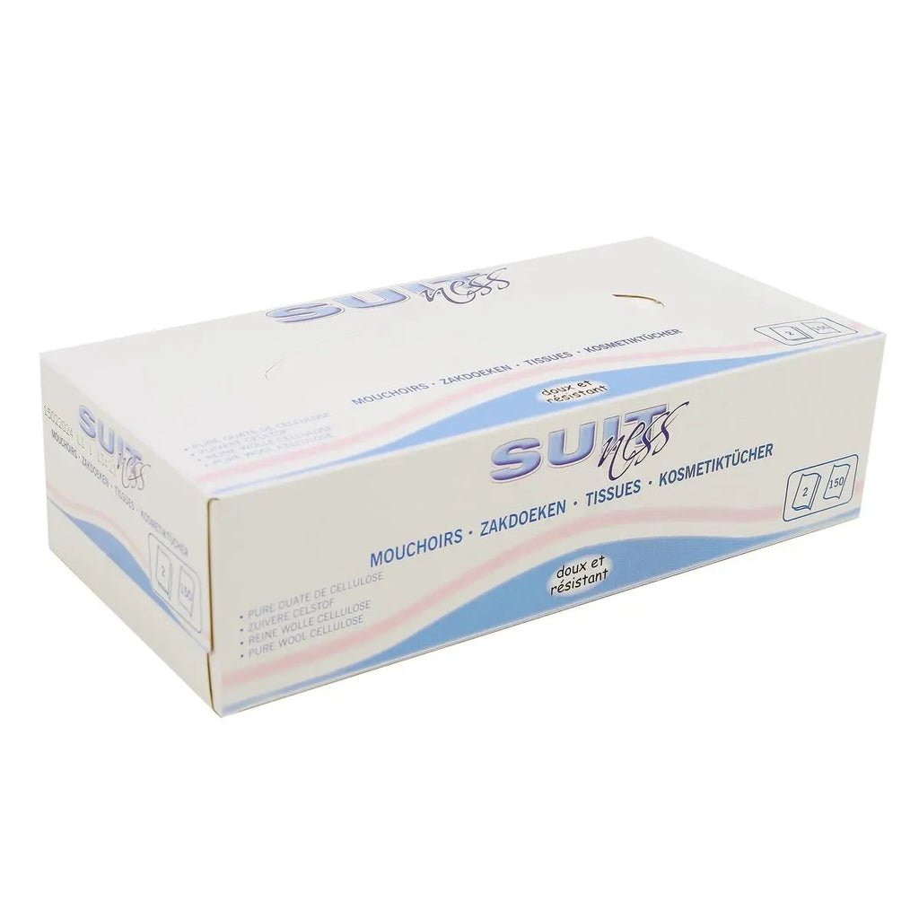 SUIT Mouchoirs en Papier Doux et Absorbant, 2 Plis, 1 Boîte, 150 Mouchoirs