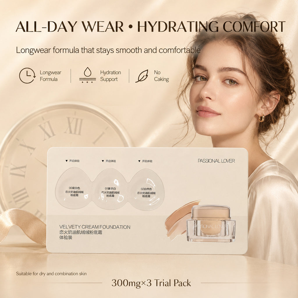 PL (Passional Lover) Fond de Teint Crème Velours Coffret d'Essai (3 Pièces) 300 mg3*