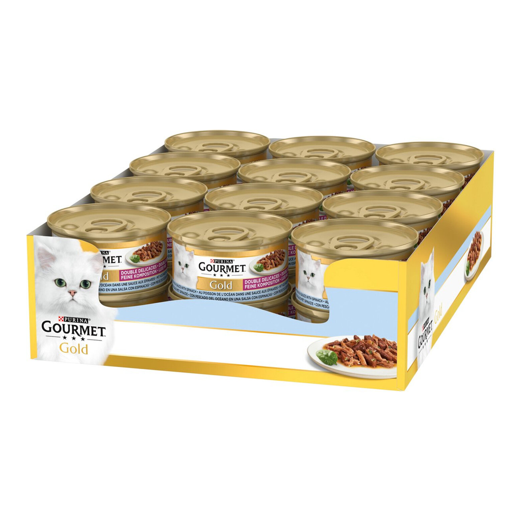 Gourmet Gourmet Gold Aliment humide pour chat au poisson 24 x 85 g