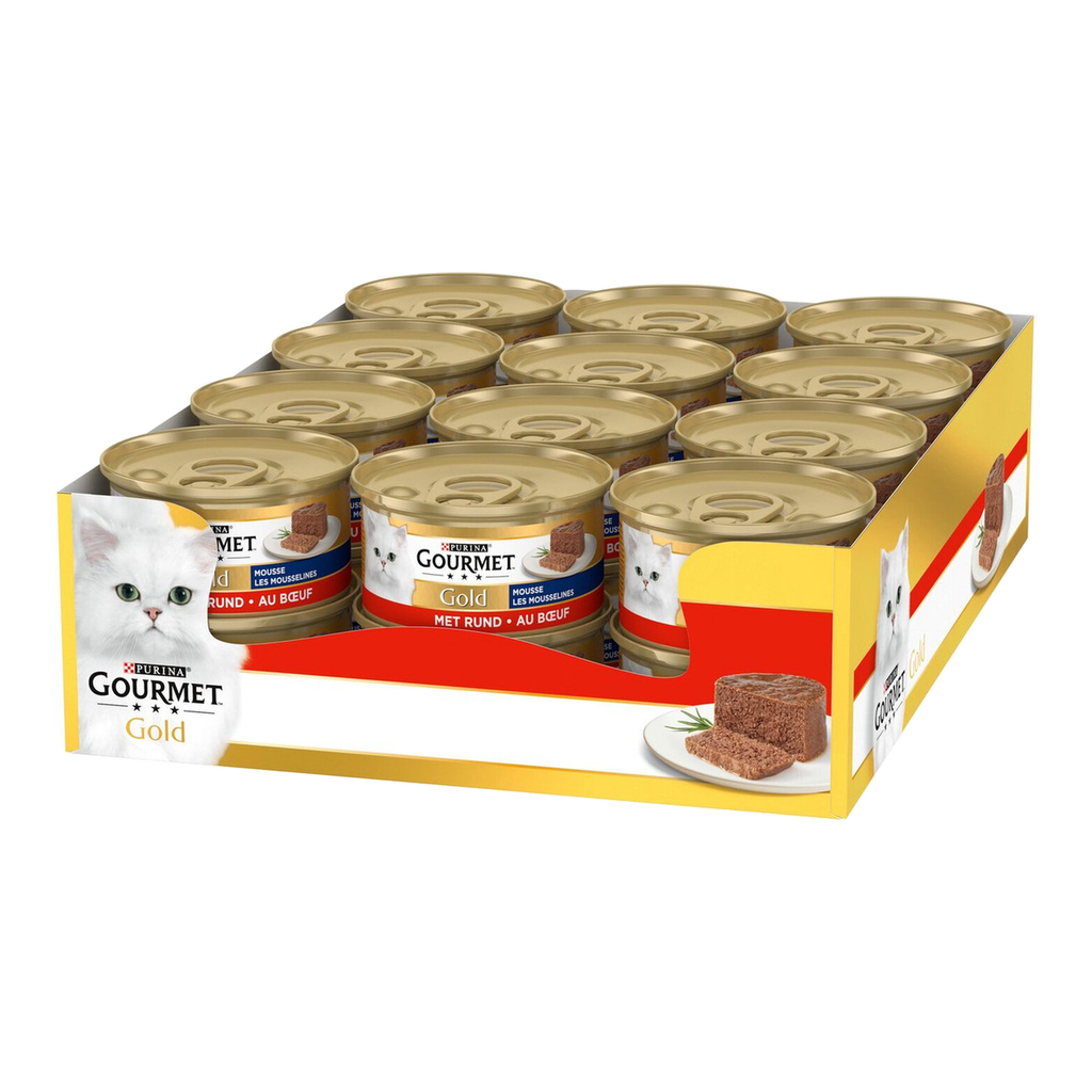 Gourmet Aliment humide premium pour chat au bœuf 24 x 85 g
