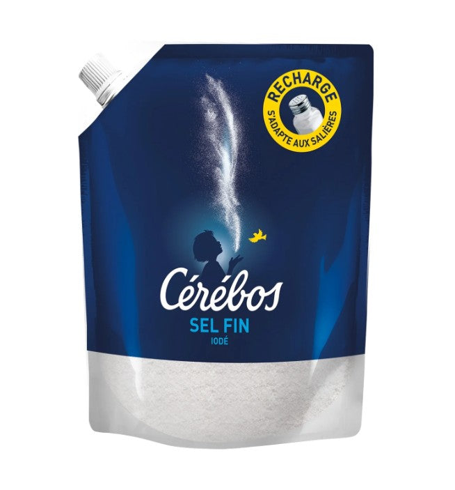 CEREBOS Sel fin iodé doypack 500 g