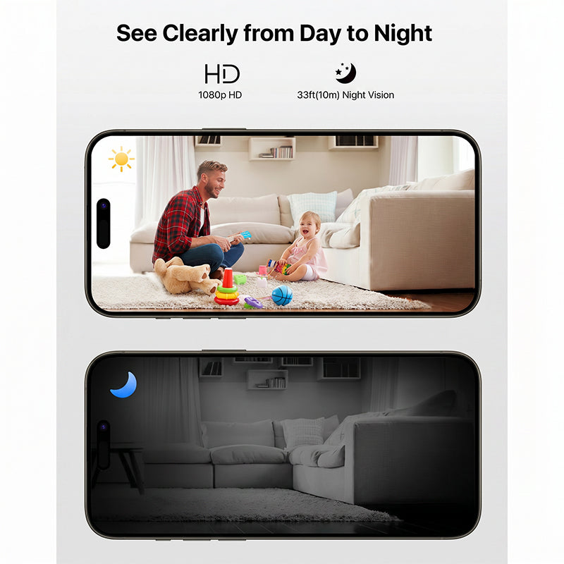ZOSI Caméra WiFi intérieure C688 1080P, mini caméra de sécurité à dôme, caméra de sécurité pour la maison, surveillance pour personne âgée, bébé, chien et animal de compagnie