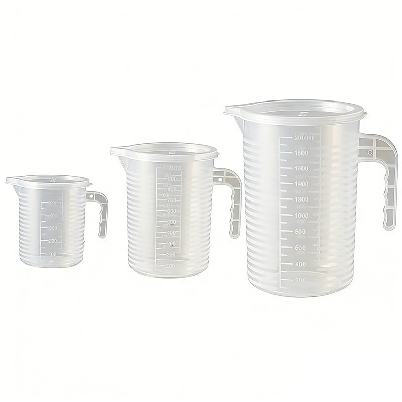 BJ Set de Tasses à Mesurer en Plastique, 3 Pièces, 500ml + 1000ml + 2000ml