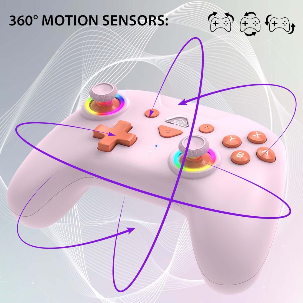 SUBSONIC Manette Sans fil SW2 et SW avec LED rose