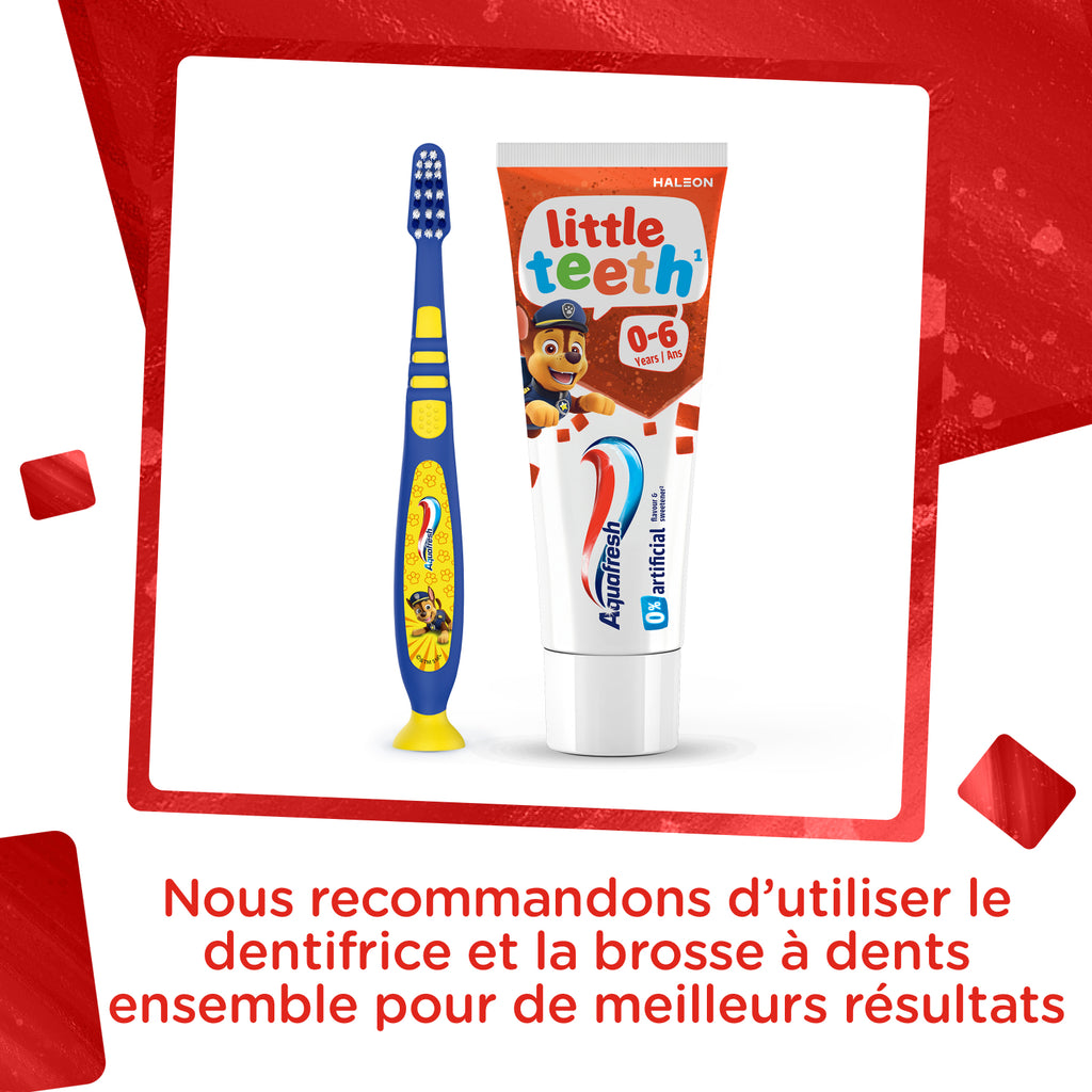AQUAFRESH Little Teeth - Dentifrice 0-6 Ans Pat Patrouille - 50ml