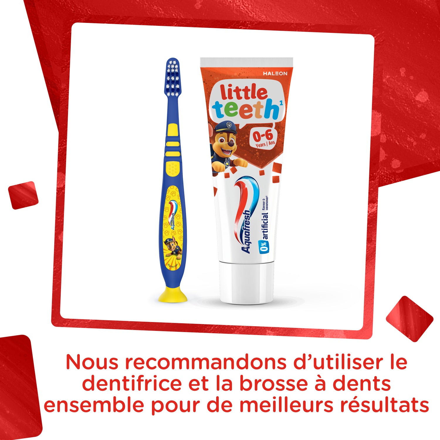 AQUAFRESH Little Teeth - Dentifrice 0-6 Ans Pat Patrouille - 50ml
