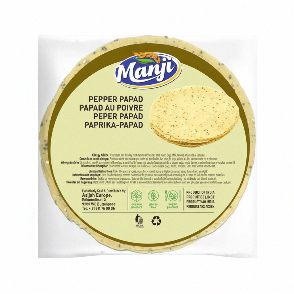 Papad au poivre, saveur originale, 100 g
