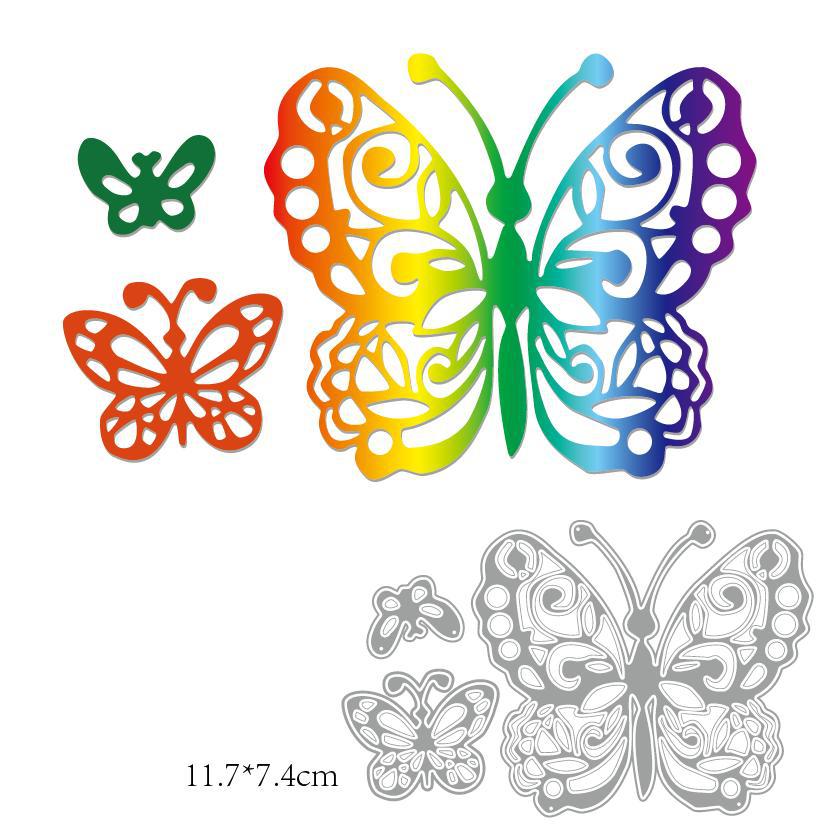 Creative pour papillon dies de découpe en métal gabarit scrapbooking outil de gaufrage cartes en papier album décoration, un grand papillon